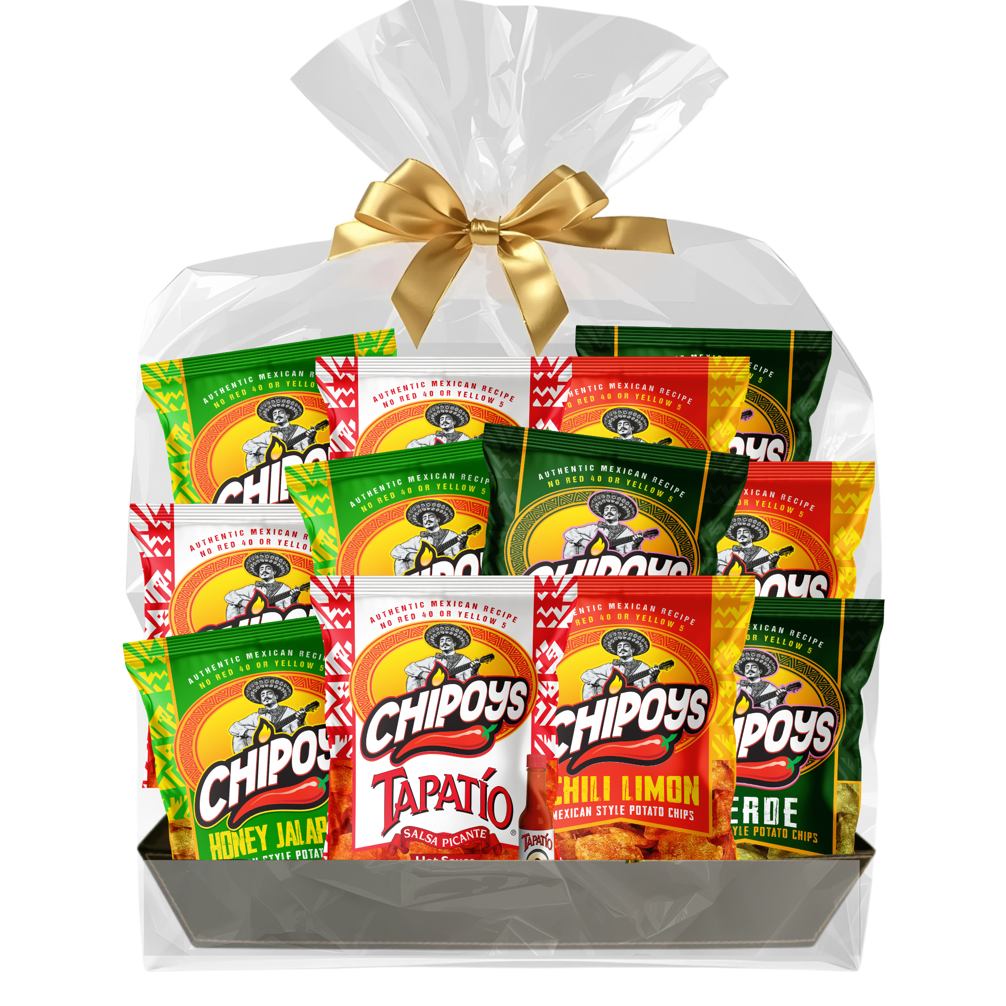 Chipoys Holiday Gift Box, Spicy Snack Variety Pack, 12 Bags of Bold Flavor Chips