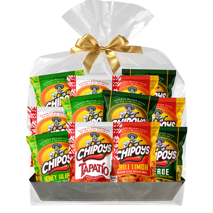 Chipoys Holiday Gift Box, Spicy Snack Variety Pack, 12 Bags of Bold Flavor Chips