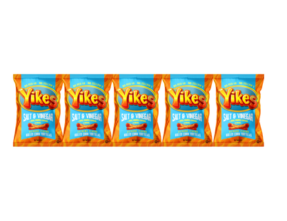 Yikes Salt & Vinegar Chips – Tangy Kettle Style Snack, 4oz (5-Pack)
