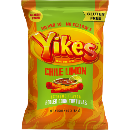 Yikes Chile Limón Chips – Spicy Chili Lime Snack, 4oz (5-Pack)