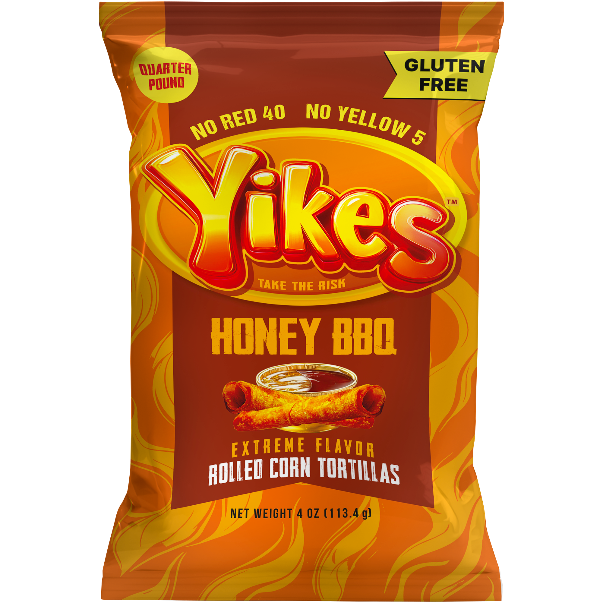 Yikes Honey BBQ Chips – Sweet & Smoky Barbecue Snack, 4oz (5-Pack)
