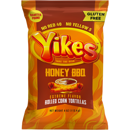 Yikes Honey BBQ Chips – Sweet & Smoky Barbecue Snack, 4oz (5-Pack)