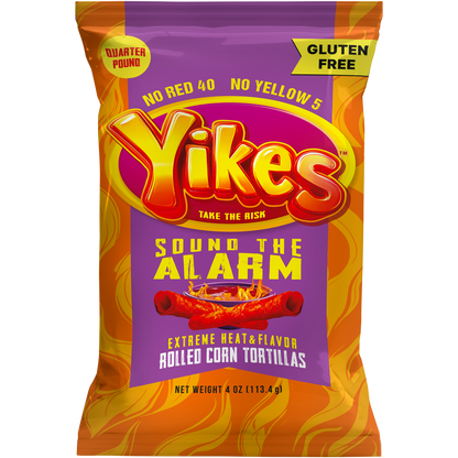 Yikes Sound The Alarm Chips – Extra Hot Spicy Snack, 4oz (5-Pack)