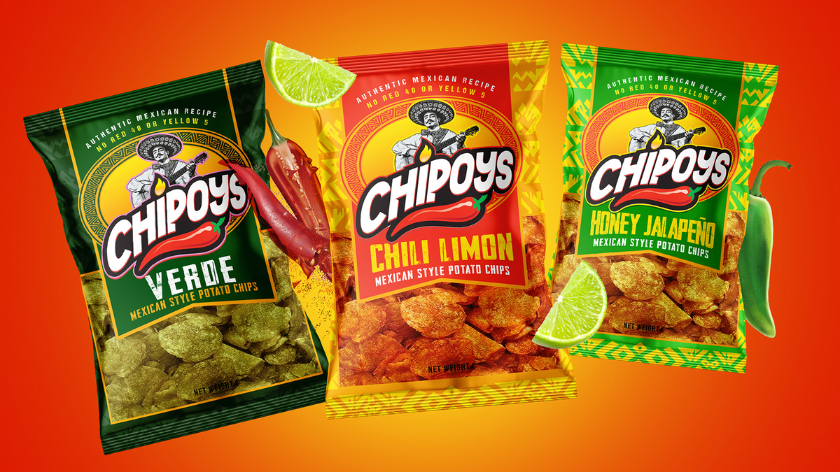 Chipoys Tapatío Mexican Style Potato Chips (2.5oz) (10 Bags)